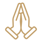 Icône main qui prie pour remercier