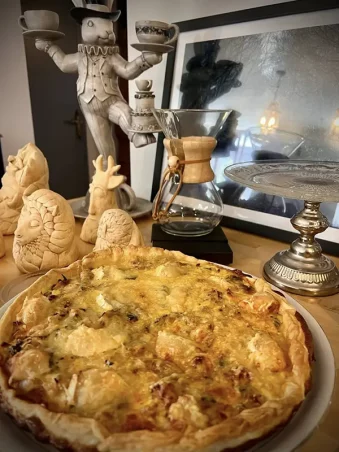 Tarte salée repas midi salon de thé Brocéliande